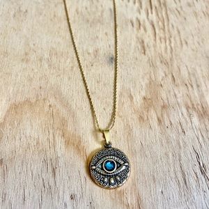 Alex & Ani Gold Evil Eye Adjustable Necklace